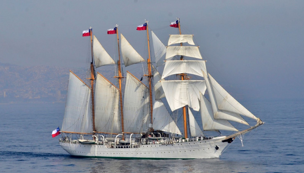 El buque escuela Esmeralda está en servicio en la Armada de Chile desde 1954. Foto: Armada de Chile