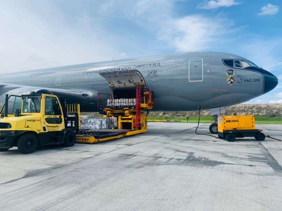 Avión KC767 de la Fuerza Aérea Colombiana. Foto: FAC