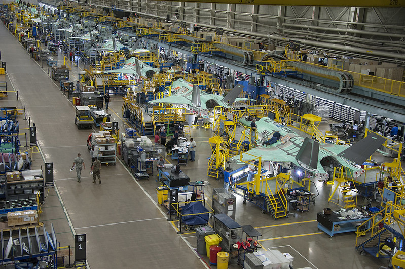 Planta de ensamblaje de aviones de combate F-35 de Fort Worth, Texas. Foto: Lockheed Martin