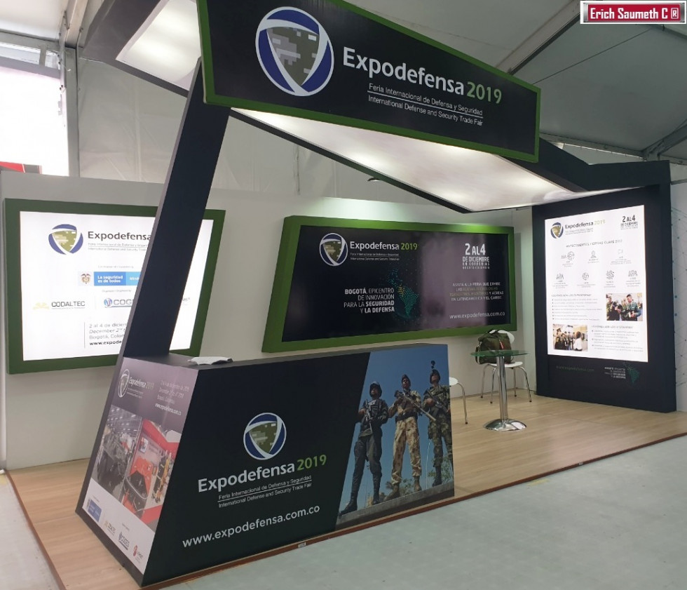 Stand promocional de Expodefensa 2019.