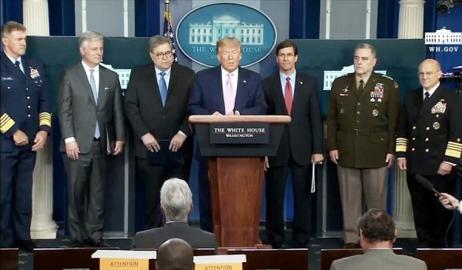 El presidente Donald Trump durante su intervención. Foto: White House Government