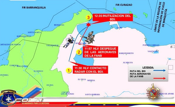 Operaciones de detección e inutilización de una aeronave del narcotráfico, el 16 de noviembre. Foto: Codai.