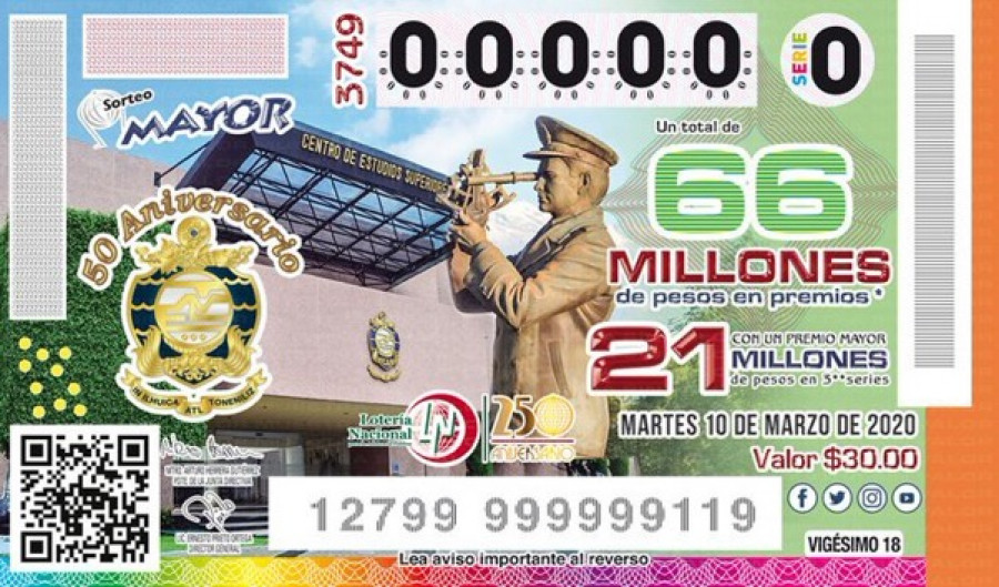 Sorteo Lotería Nacional. Foto: Secretaría de Marina