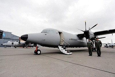 Los dos Fokker 50 de la Marina de Guerra del Perú, adquiridos a Holanda. Foto: Ministerio de Defensa del Perú