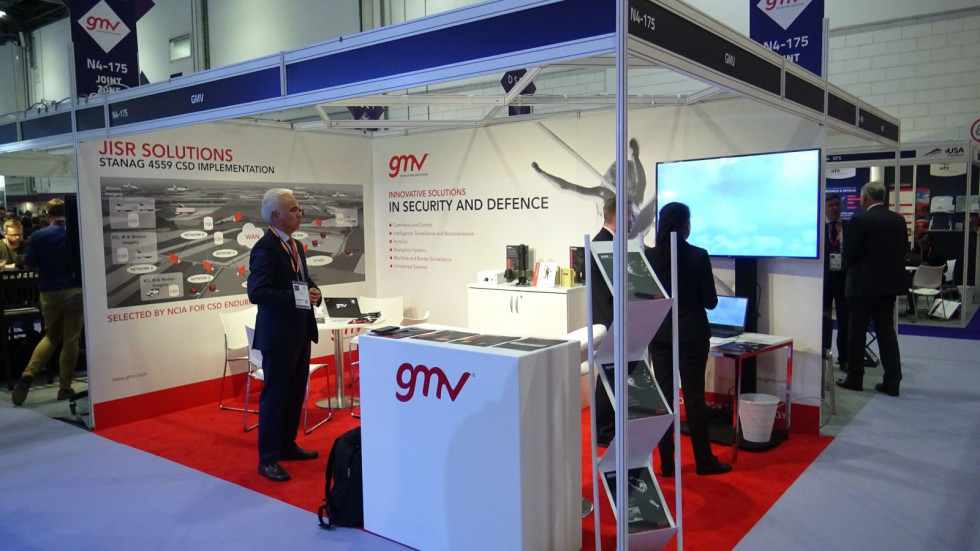 Estand de GMV en DSEI. Foto: B. CarrascoInfodefensa.com