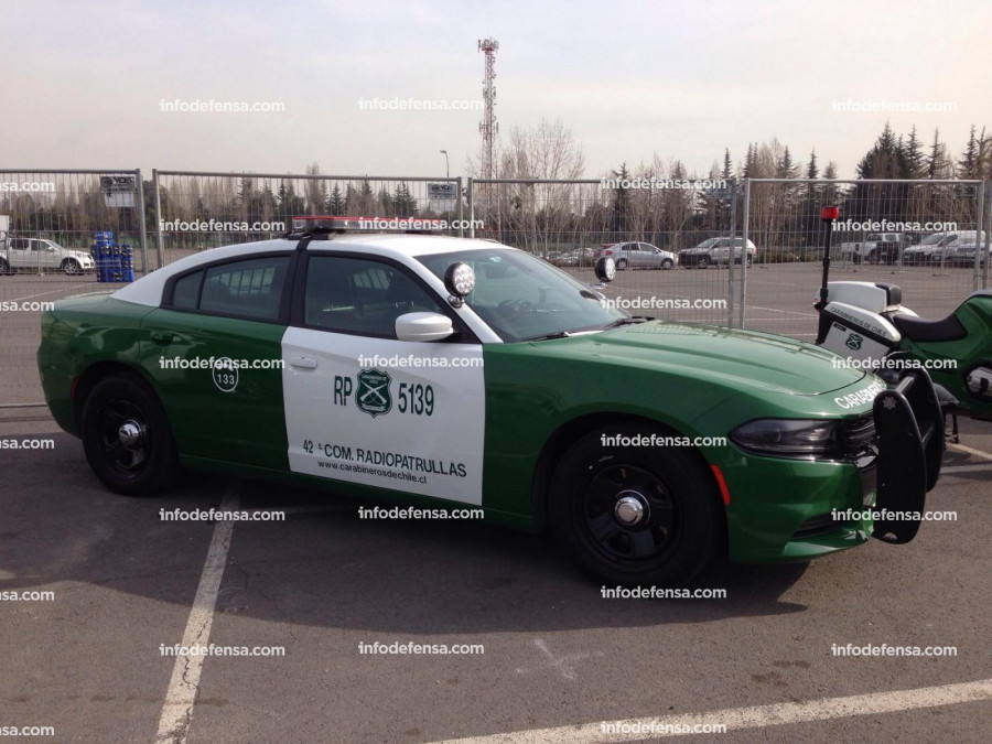 Radiopatrulla Dodge Charger Police de Carabineros de Chile. Foto: Nicolás GarcíaInfodefensa.com