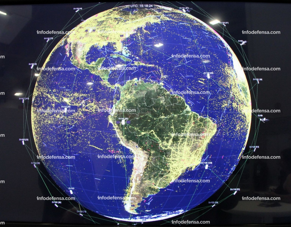 Mapa en tiempo real de terminales Iridium conectadas la semana pasada.. Foto Gabriel Porfilio.