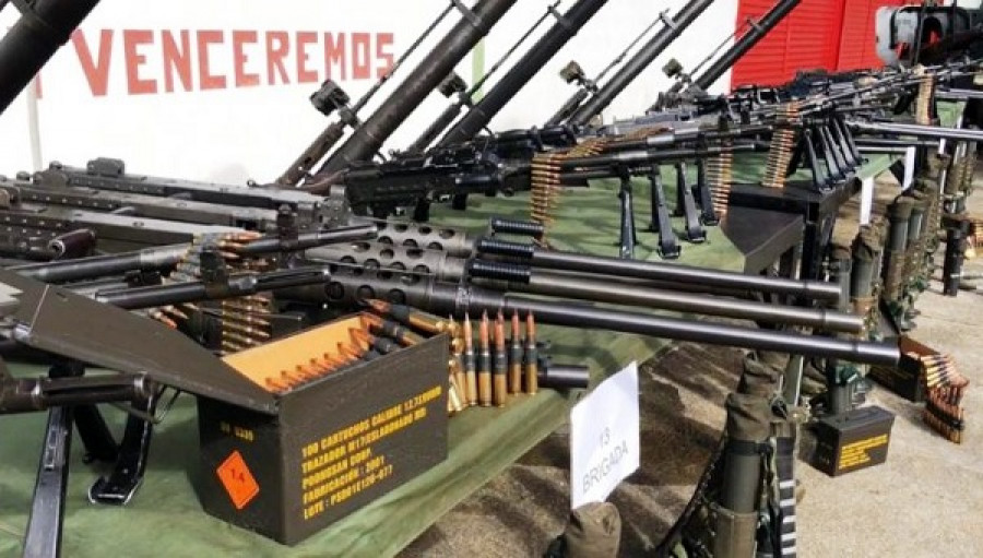 Ametralladoras,  morteros  y cañones sin retroceso, reparados por el Servicio de Armamento. Foto: Ejército de Venezuela.