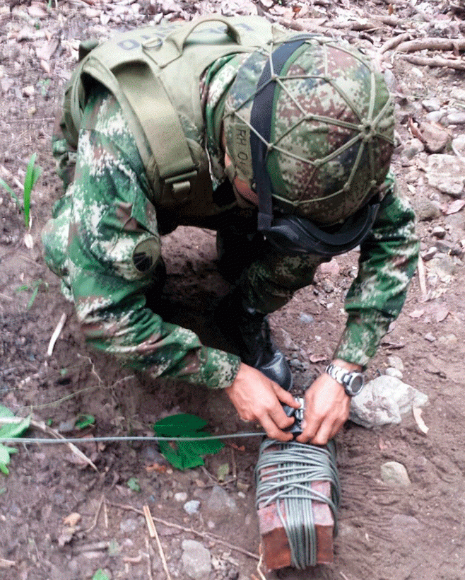 Operario del grupo Marte. Foto: Ejército Nacional de Colombia.