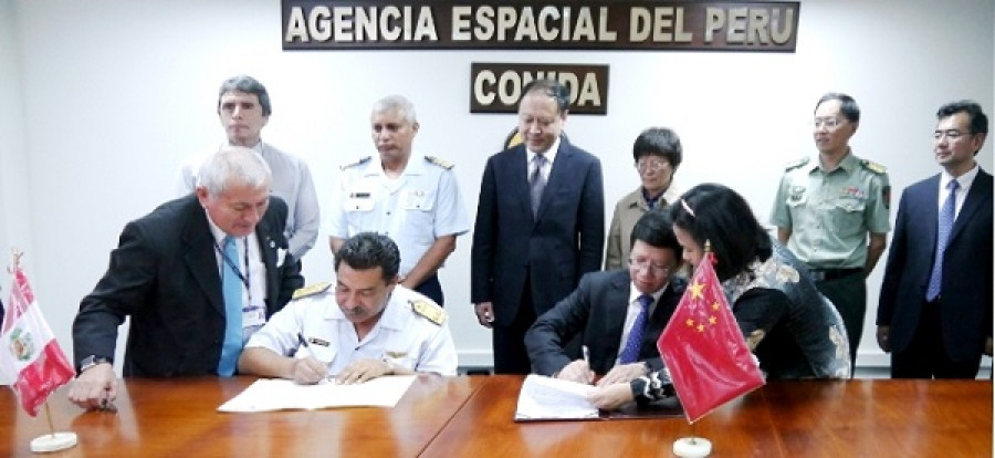 Peru China Aeroespacio Acuerdo aABR2015 CONIDA