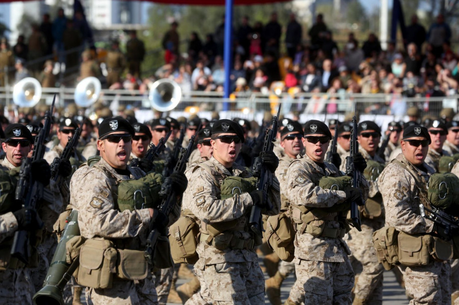 Personal de la Brigada de Operaciones Especiales BOE Lautaro en la Parada Militar 2019. Foto: Ministerio de Defensa de Chile