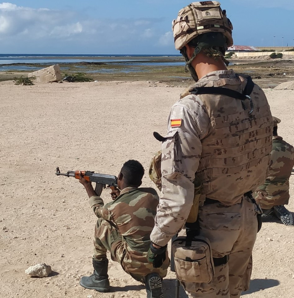 Entrenamiento de militares de las FFAA de Somalia. Foto: Emad