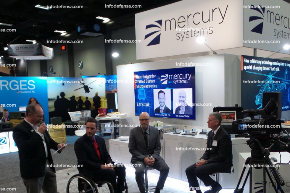 Stand de Mercury Systems en AUSA 2019. Foto: Gabriel Porfilio.