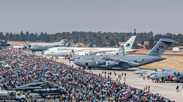 Exhibición estática y festival aéreo de Famex 2019. Foto: Famex