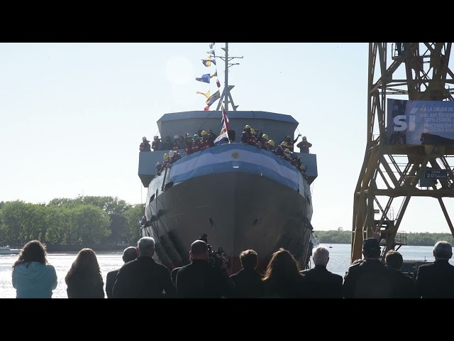 Astillero Río Santiago bota la primera lancha LICA para la Armada Argentina