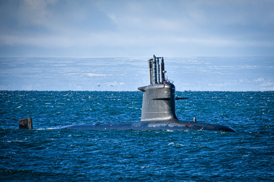 Submarino de la clase Scorpene operando en la Región de Magallanes foto Armada de Chile