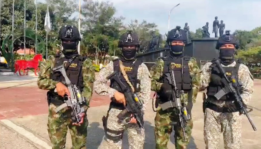 Gaula Elite Colombiano con CZ Scorpion. Imagen Ministerio de la Defensa Colombia