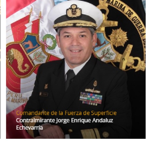 Contralmirante JorgeAndaluzEchevarría comandanteFuerzaSuperficie MGP