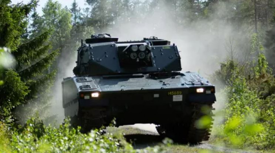 Blindado dotado de mortero de 120 mm CV90 Mjölner. Foto BAE Systems