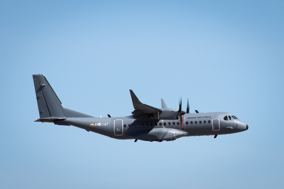 Primer avión C295 de la India durante su primer vuelo. Foto Airbus 01