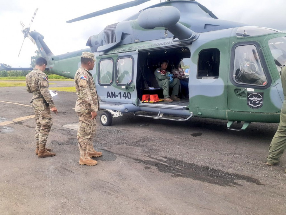 Labores humanitarias del Servicio Nacional Aeronaval de Panamá