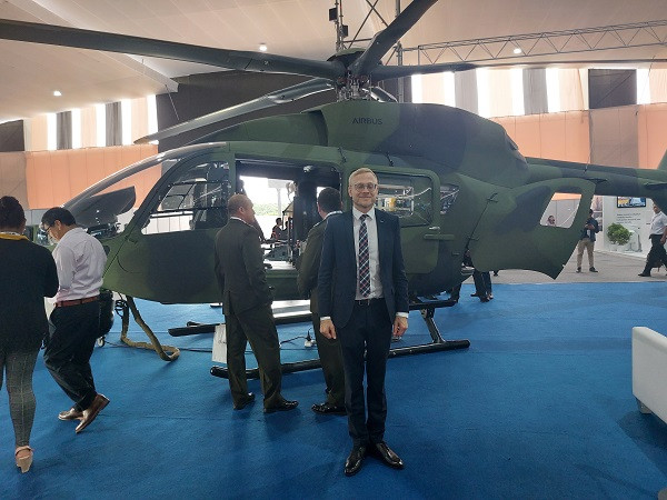 DominiqueAndreani VP MarketingVentasLATAM AirbusHelicopters H145M Sitdef2023 18may2023 PeterWatson