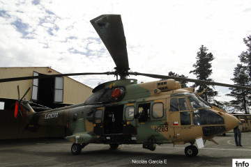 Helicoptero de asalto Airbus AS532AL Cougar  de la Brigada de Aviacion del Ejercito de Chile Foto Nicolas Garcia E