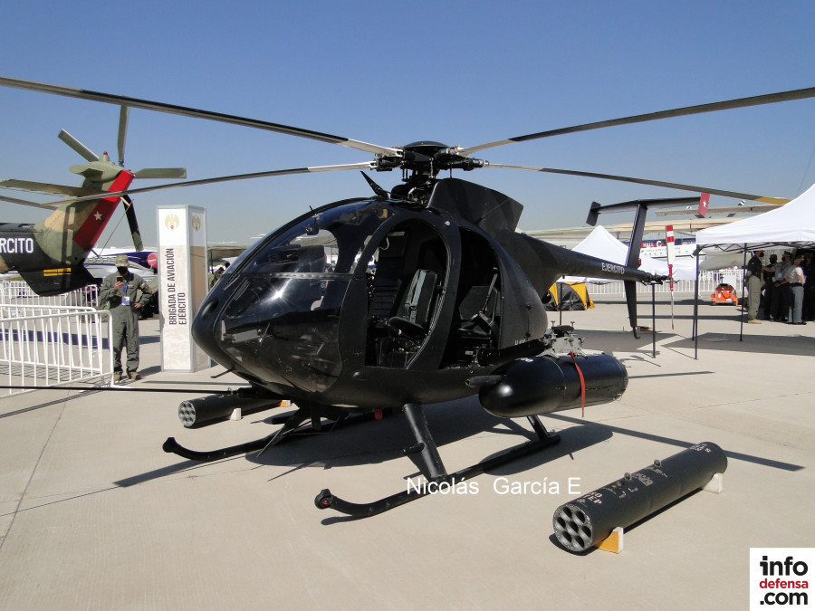 Helicóptero de ataque y reconocimiento armado MD530F del Ejército de Chile Foto Nicolás Garcia E