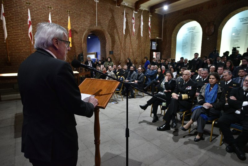 Discurso del ministro Alberto Van Klaveren en la firma de la promulgaciu00f3n de la Polu00edtica Ocu00e9anica Nacional Foto Armada de Chile