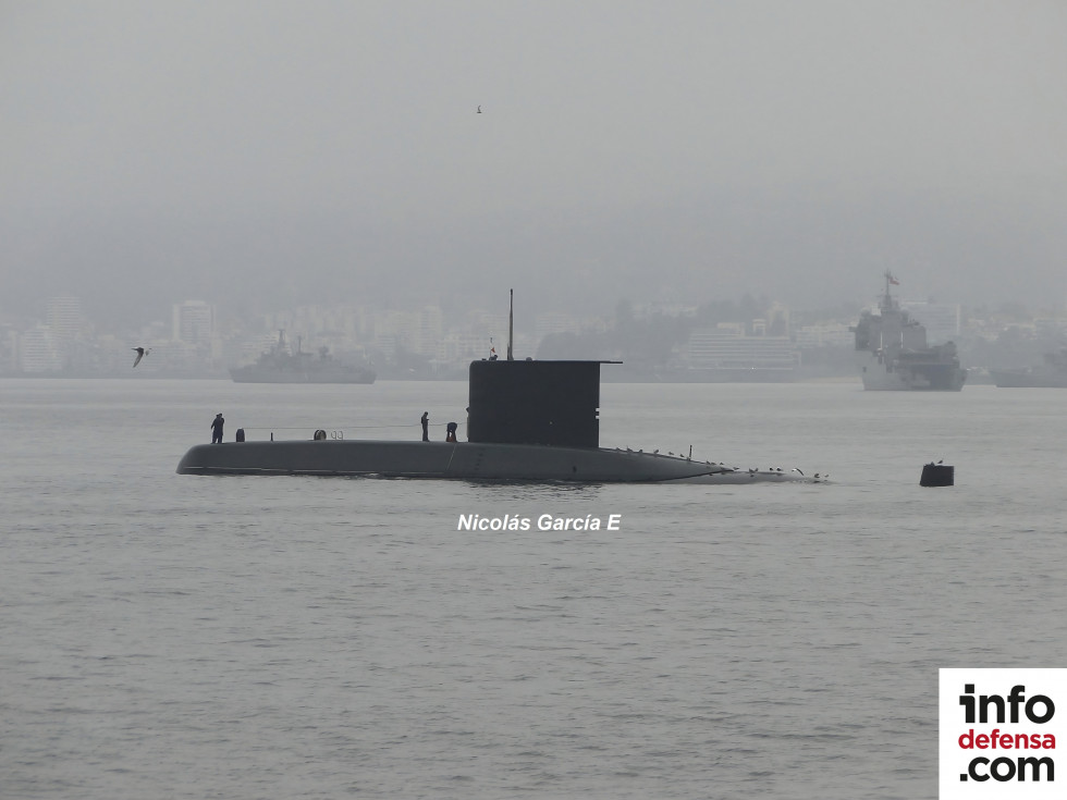 Submarino clase 2091400L de la Armada de Chile en Valparaíso Foto Nicolas Garcia E