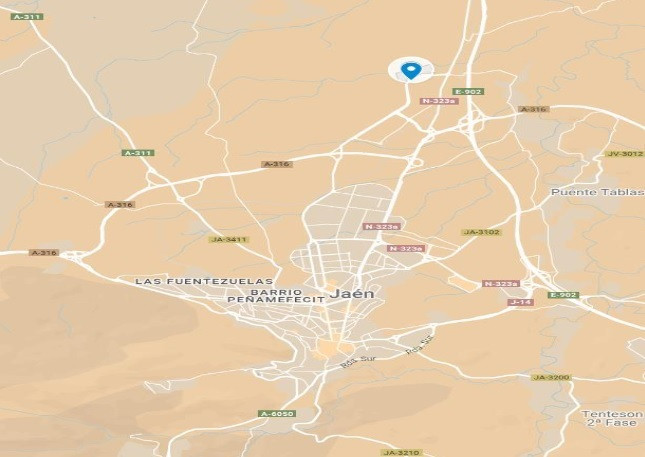 Mapa situacion del cetedex en jaen