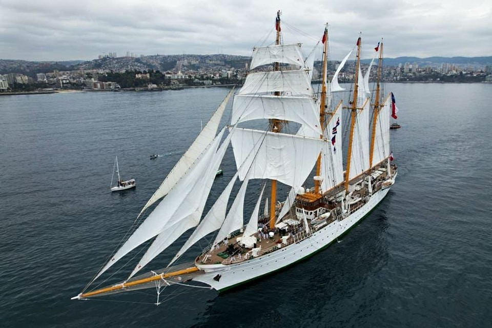 Buque escuela Esmeralda comienza su LXVII crucero de instrucciu00f3n Foto Armada de Chile