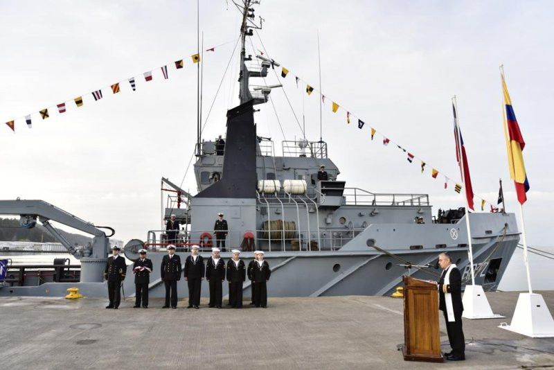 BAE Imbabura en el muelle 360 de la base naval Talcahuano Foto Armada de Chile