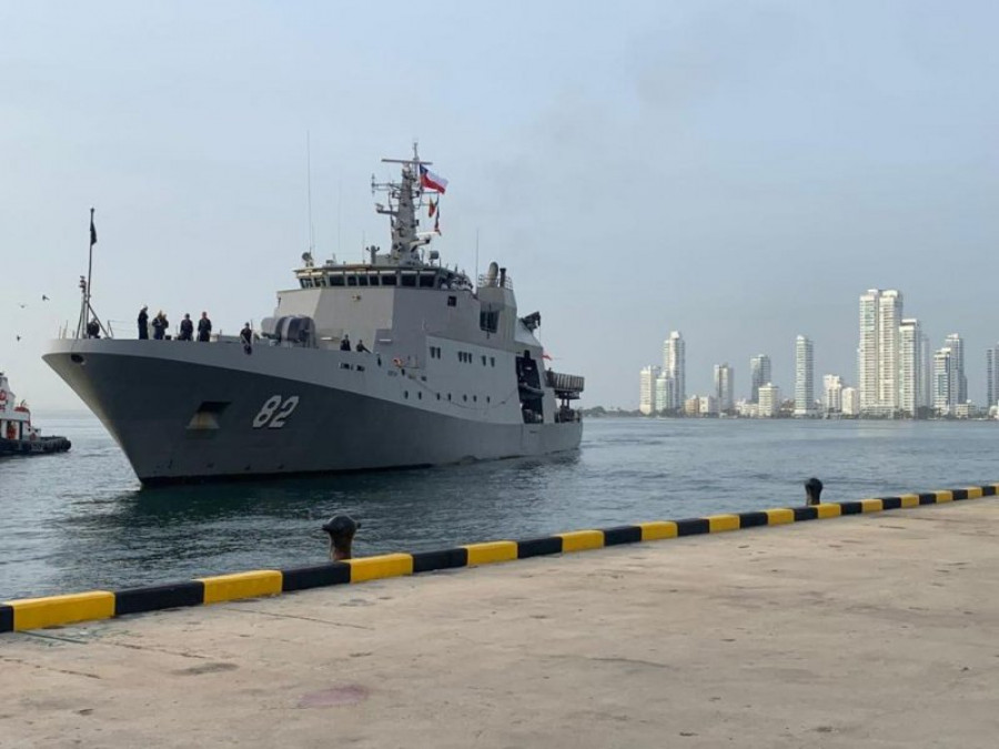 OPV 82 Comandante Toro en Cartagena de Indias Foto Armada de Chile