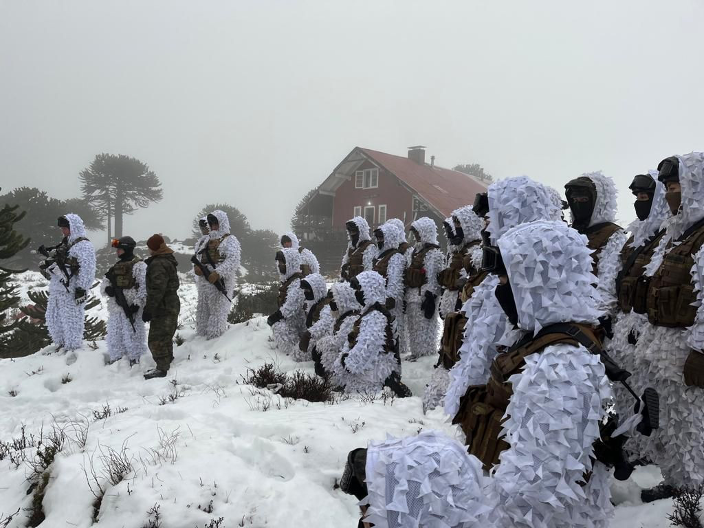 Efectivos en un ejercicio en un Destacamento de Montau00f1a Foto Eju00e9rcito de Chile