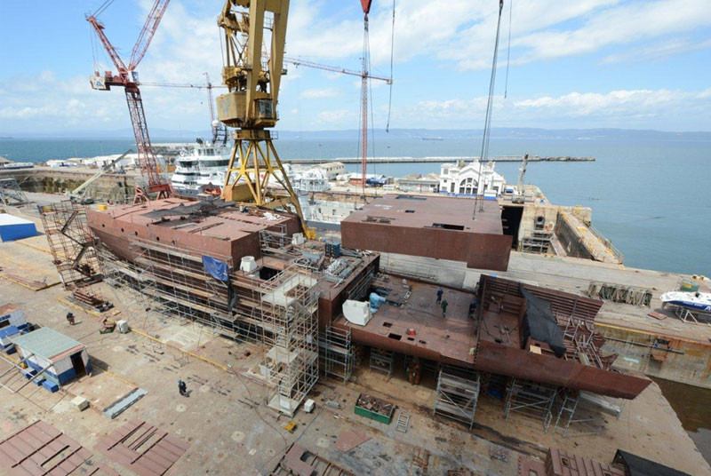 Construcción de patrullero oceánico en Talcahuano Foto Asmar