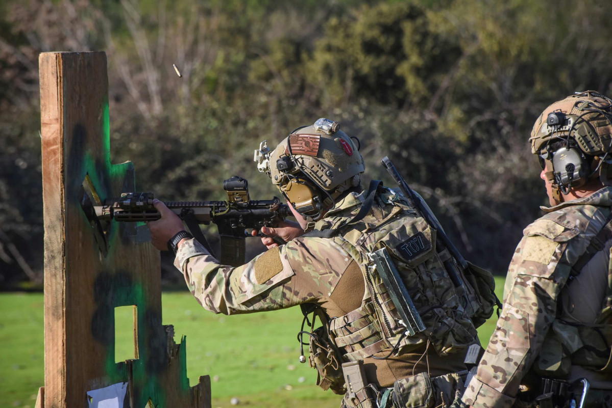 Entrenamiento de tiro en Estrella Austral 2023 Foto Eju00e9rcito de Chile