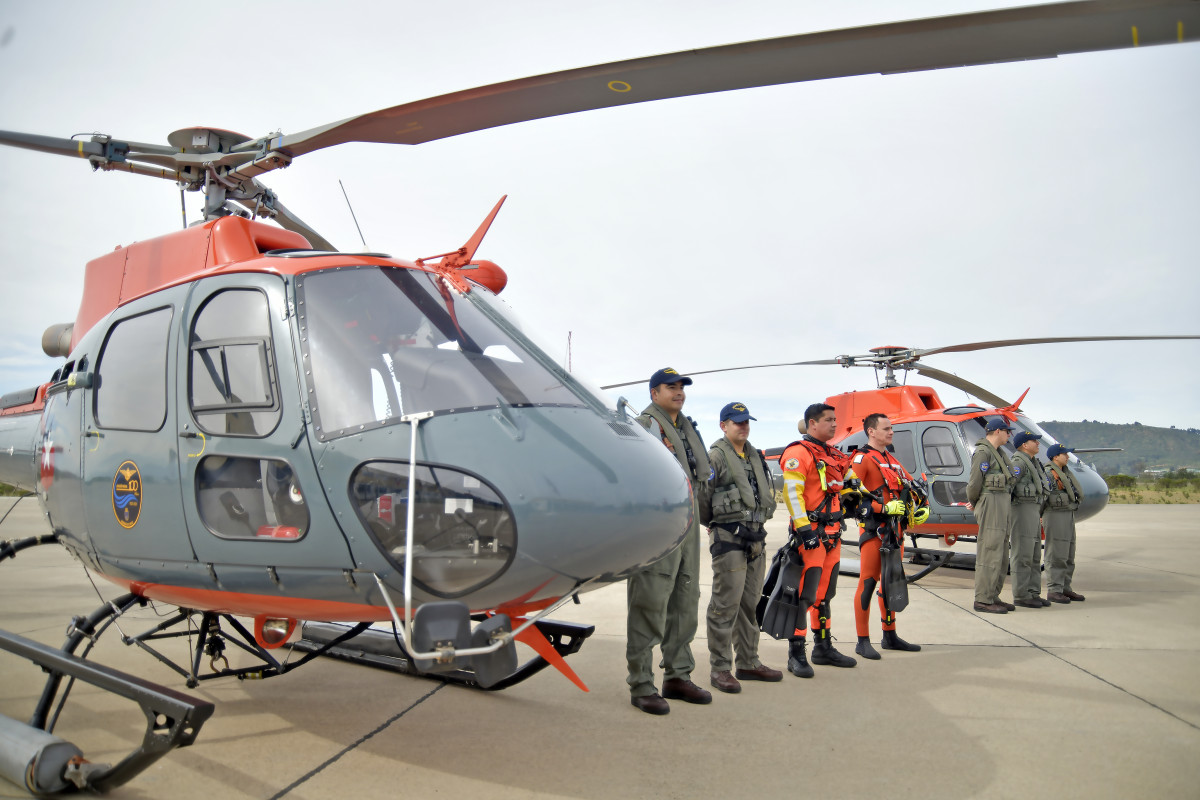 Ceremonia de incorporaciu00f3n del quinto y u00faltimo helicu00f3ptero Airbus H125 de la Aviaciu00f3n Naval Foto Armada de Chile