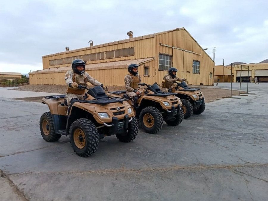 Curso de conducción y mantenimiento de cuadrimoto Can Am Outlander 650 Foto Ejército de Chile