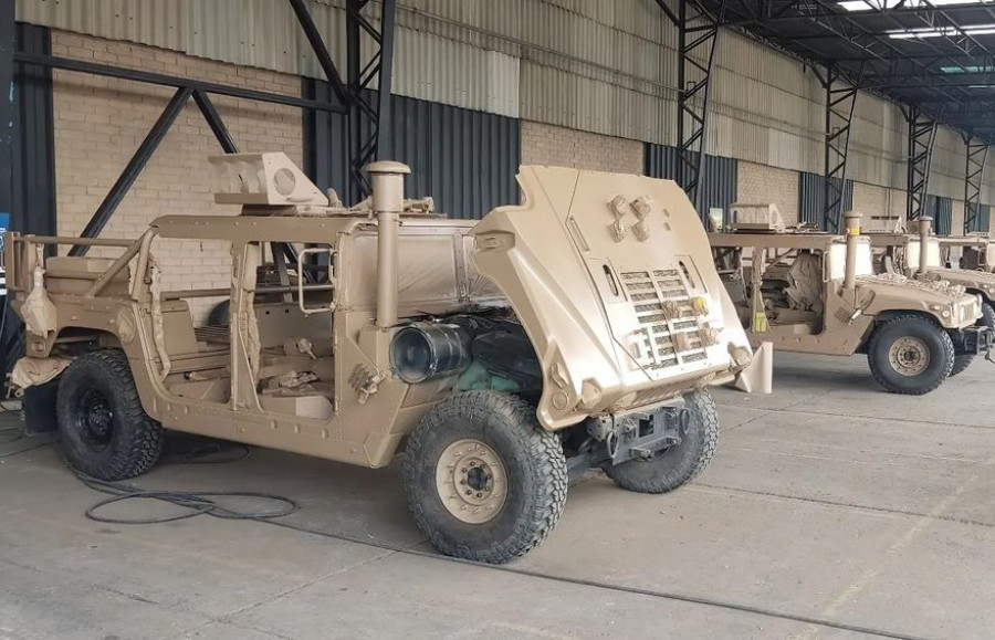 Humvee en trabajos de mantenimiento recuperativo Foto Regimiento Logístico del Ejército 3 Limache