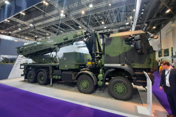 Lanzacohetes PULS en camion Rheinmetall DSEI