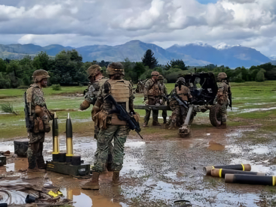 Destacamento de Montaña Yungay en entrenamiento de tiro en CIE General Bari de Linares Foto Ejército de Chile