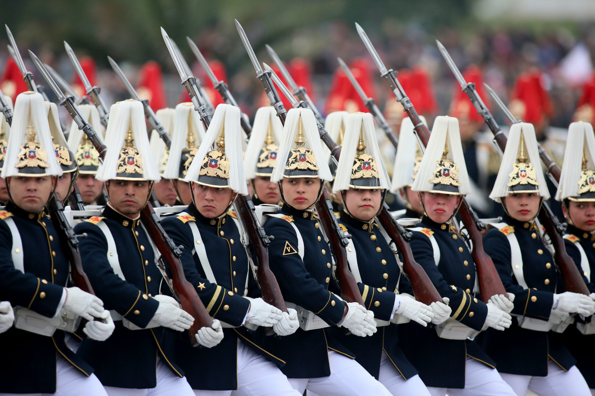 Escuela Militar del Eju00e9rcito de Chile en la Parada Militar 2023 Foto Ministerio de Defensa Nacional de Chile