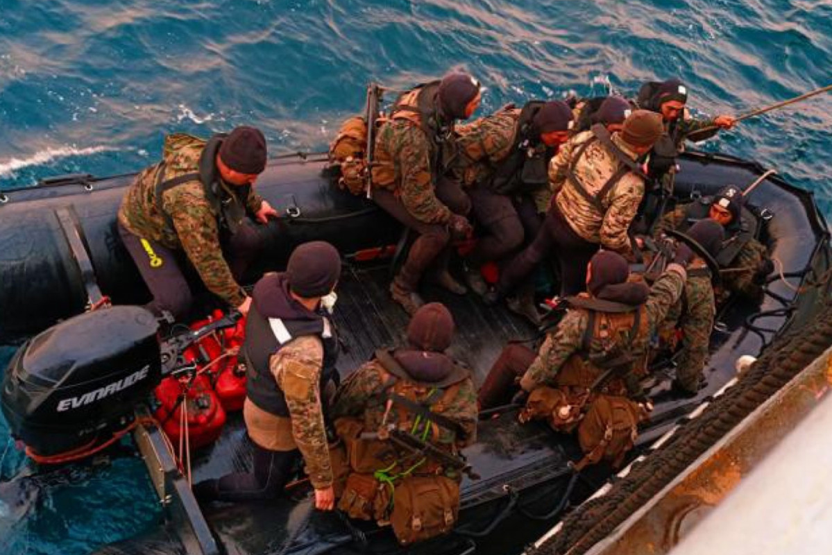 Alumnos del Curso de Comandos 2023 inician una navegaciu00f3n en un bote Pumar Foto Armada de Chile