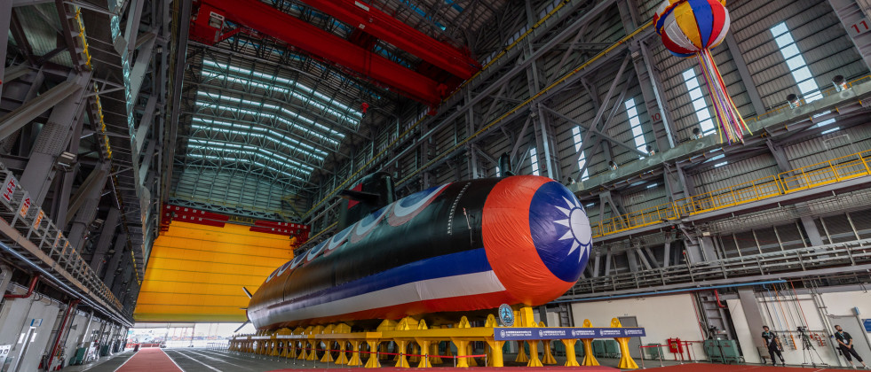 Presentación del primer submarino fabricado por Taiwan. Foto. Wang Yu Ching   Office of the President