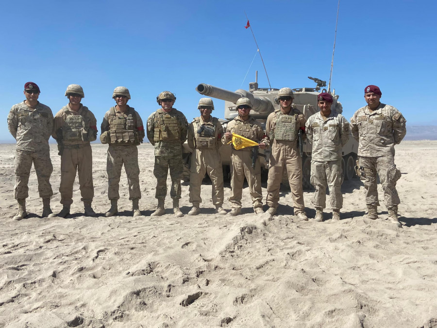 Tripulación del Grupo 9 Vencedores ganadora de la Competencia de Tanques 2023 Foto Ejército de Chile