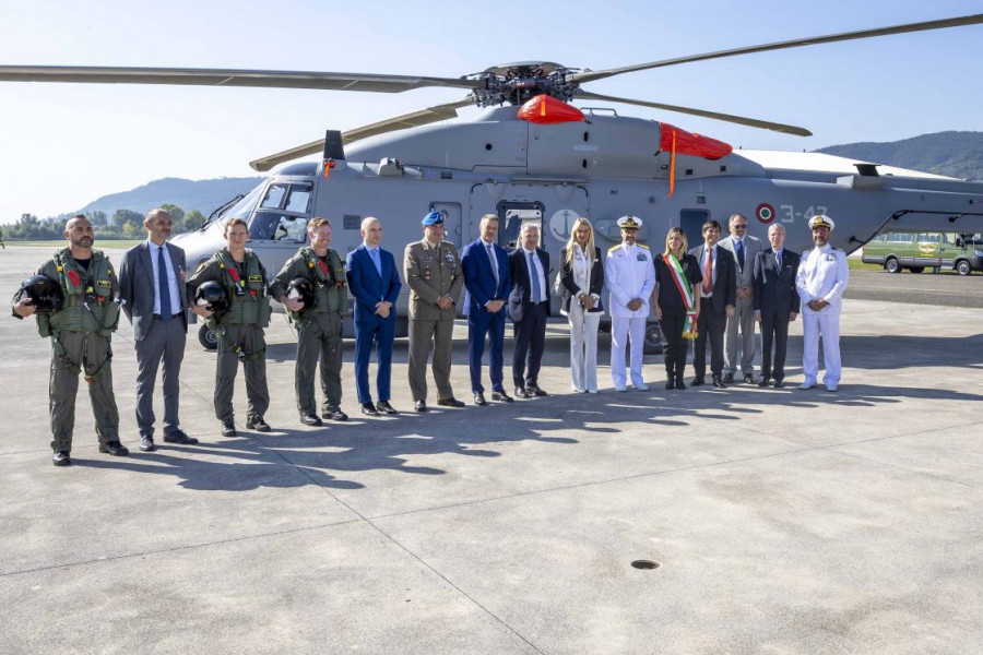 Entrega del último helicóptero SH 90A (NH90) de la Marina italiana. Foto. Leonardo