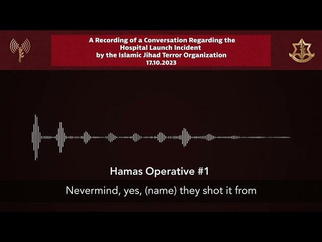 Audios brindados por el portavoz de las Fuerzas de Defensa de Israel sobre el ataque de Hamás