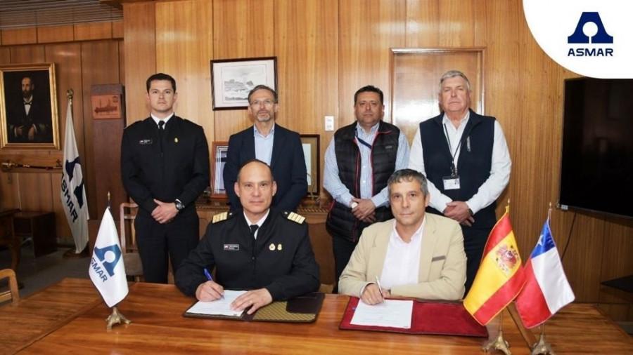 Firma de contrato de sistemas de habitabilidad de buques multirpropósito del proyecto Escotillón Fase 1 de la Armada de Chile Firma Asmar