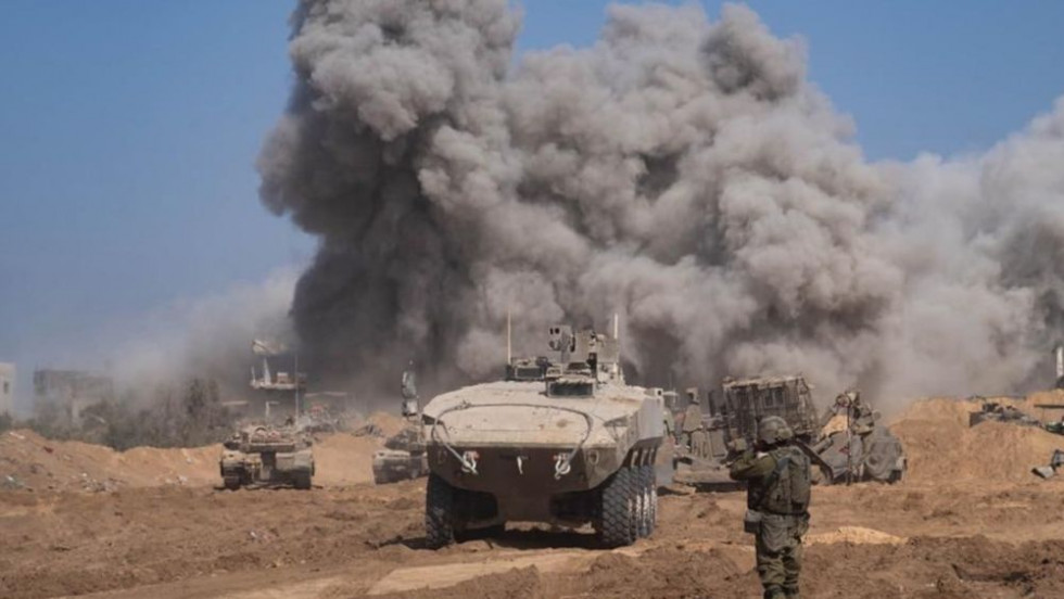 Vehículo APC Eitan israelí esta semana en la Franja de Gaza. Foto. IDF